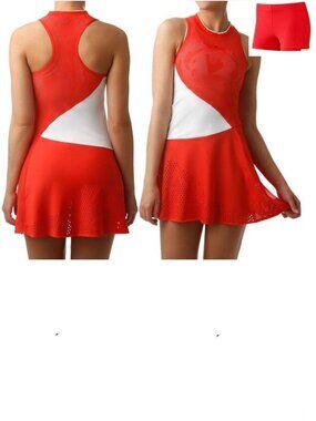 Nwt Adidas Stella McCartney Red Tennis Dress + Shorts M Medium